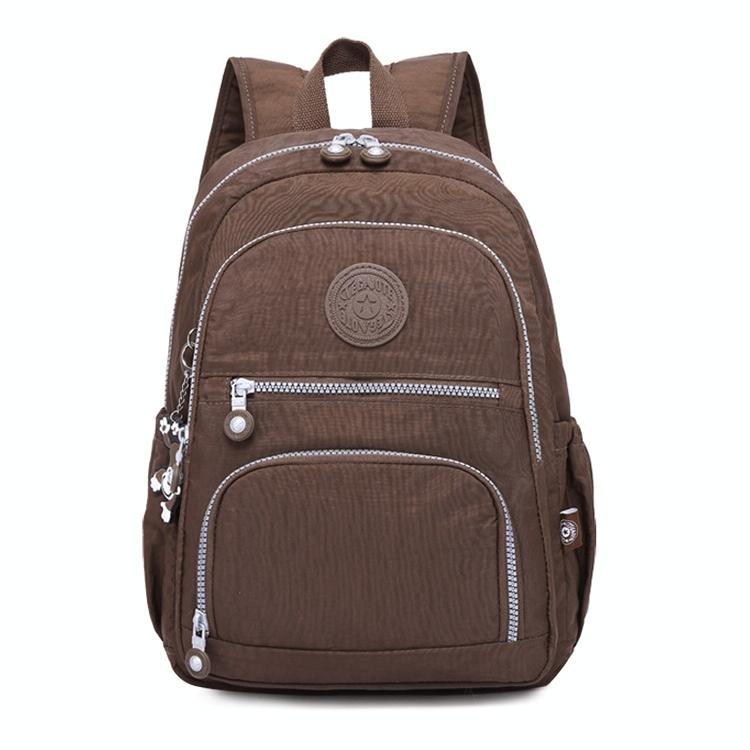 Versatile Teen Backpack for School & Travel - 27x13x37cm - Coffee