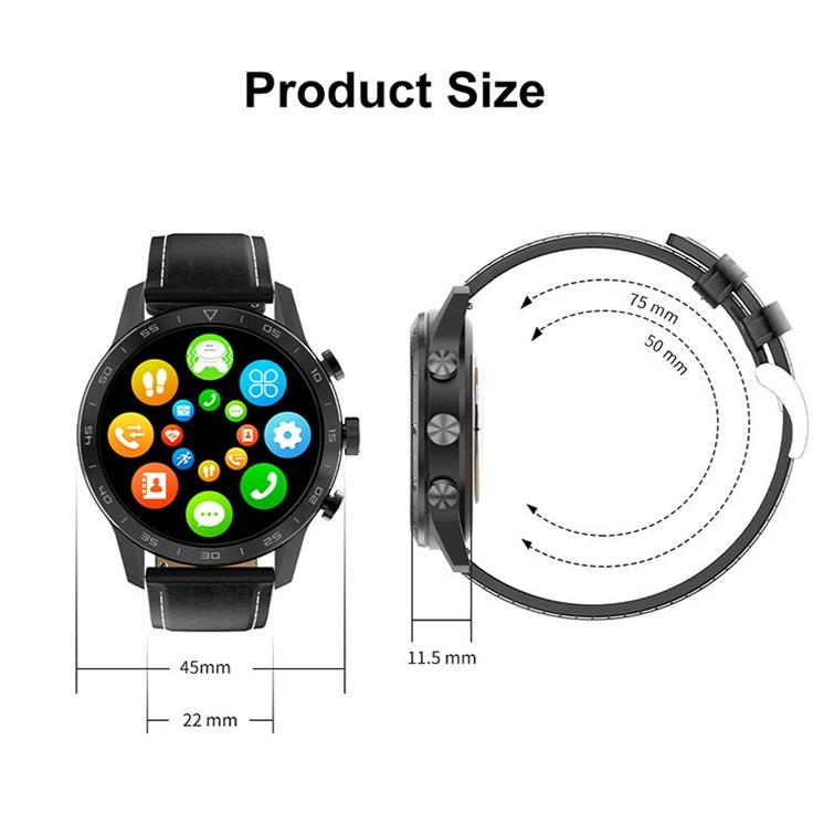 Smart Dual Display Analog Digital Call Watch - Silver Leather 4