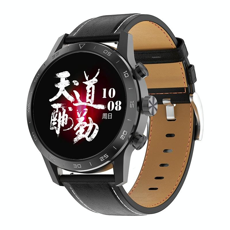 Smart Dual Display Analog Digital Call Watch - Silver Leather 11