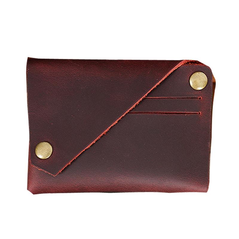 Leather Card Holder For Bank Cards Black - Dark Brown 11