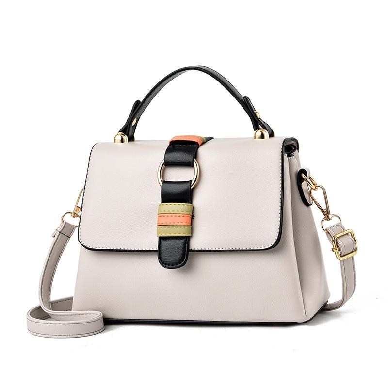 Versatile Small Square Handbag For Women - Rice Gray 9