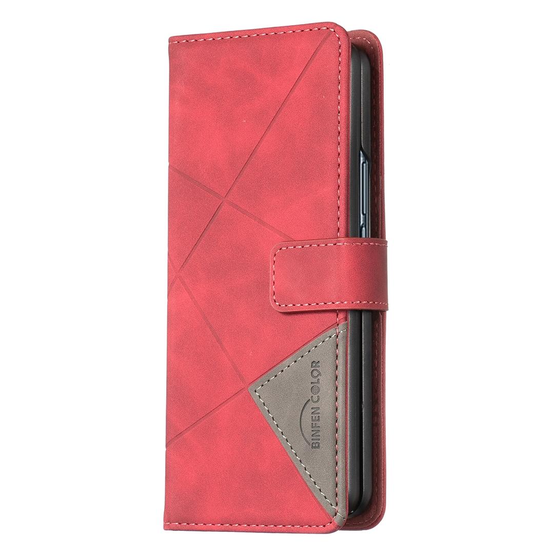 For Samsung Galaxy Z Fold4 5G Magnetic Rhombus Texture Case - Blue