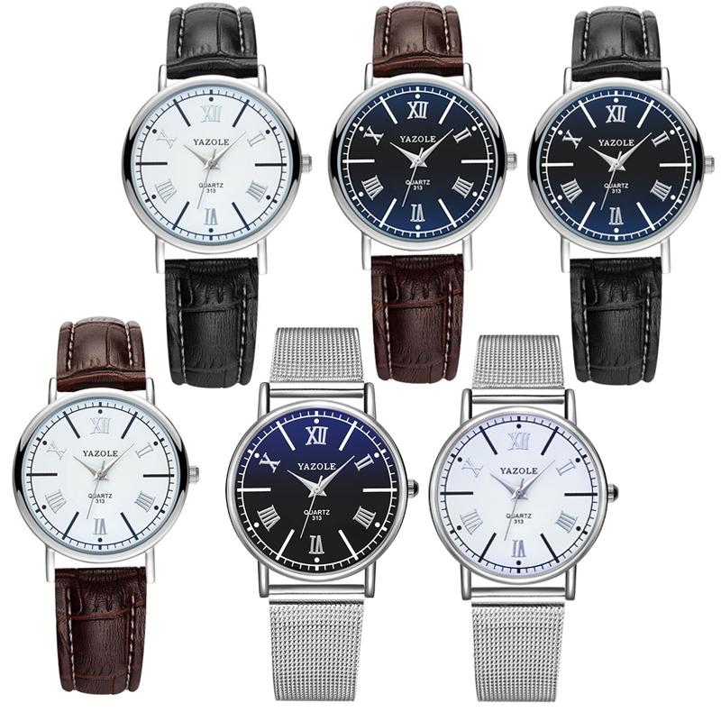 Women Business Quartz Watch with Roman Numeral Dial and Silver Net Belt - Black Tray 3