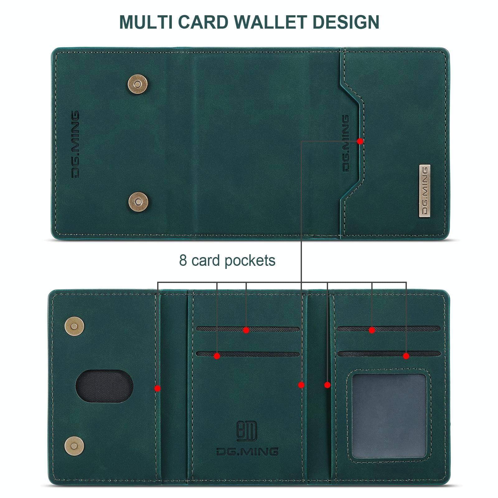 3 Fold Card Bag For Dg.Ming M2 Series Compact & Stylish - Green 8