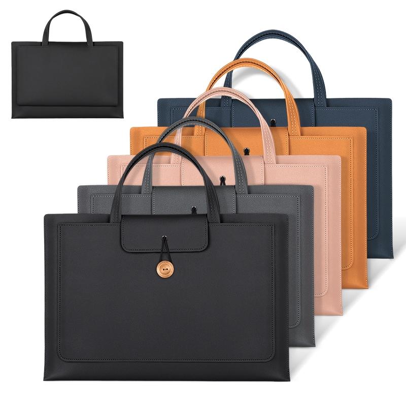 Portable Laptop Inner Bag with Elastic Thread Button - Black 3