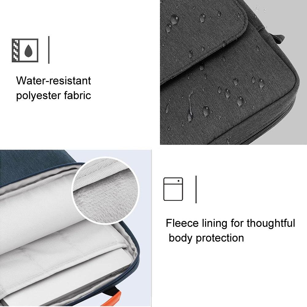 13 Inch Vertical Laptop Bag - Handheld Shoulder Crossbody - Wine Red 6