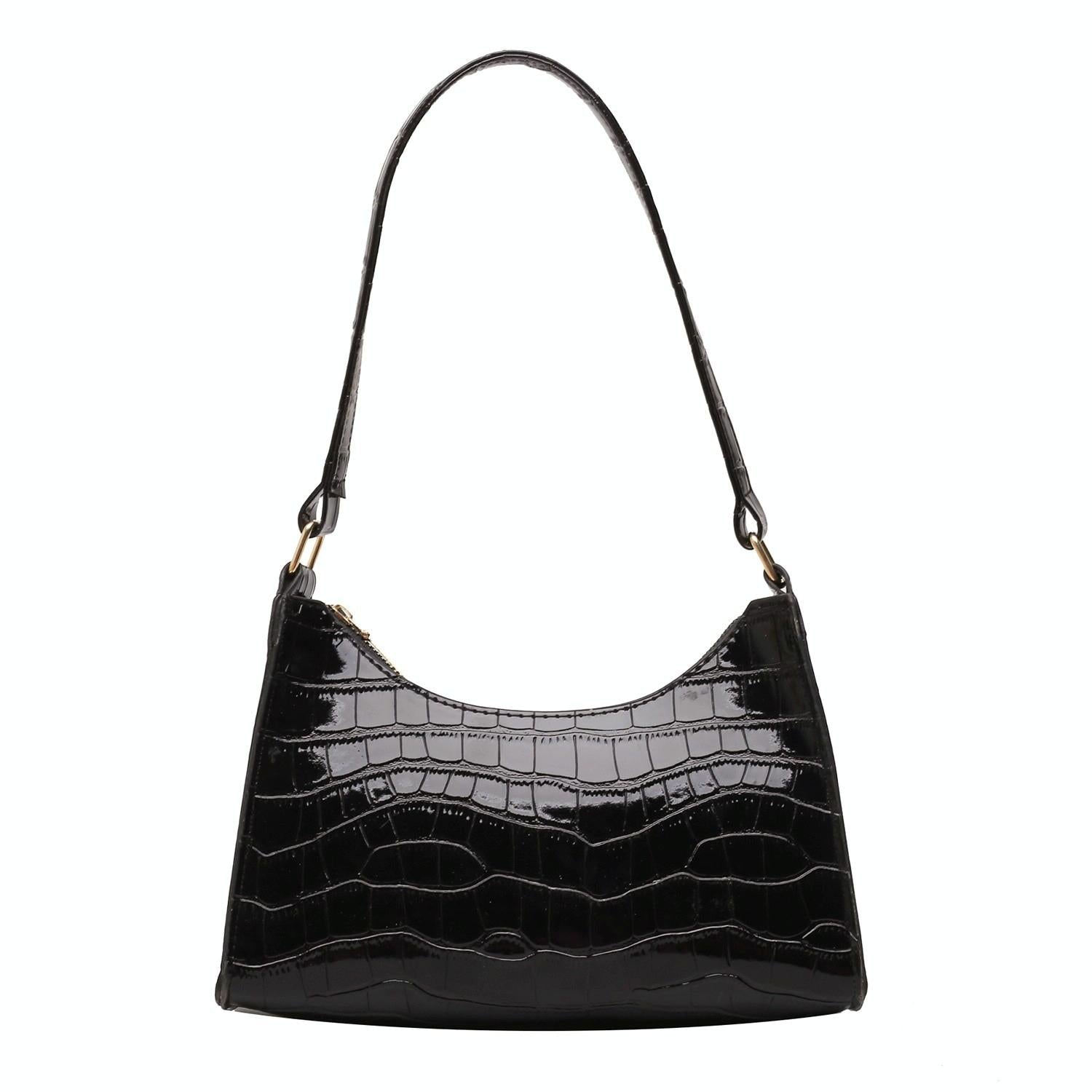 Small Square Stone Pattern Shoulder Bag for Women - Pink 3