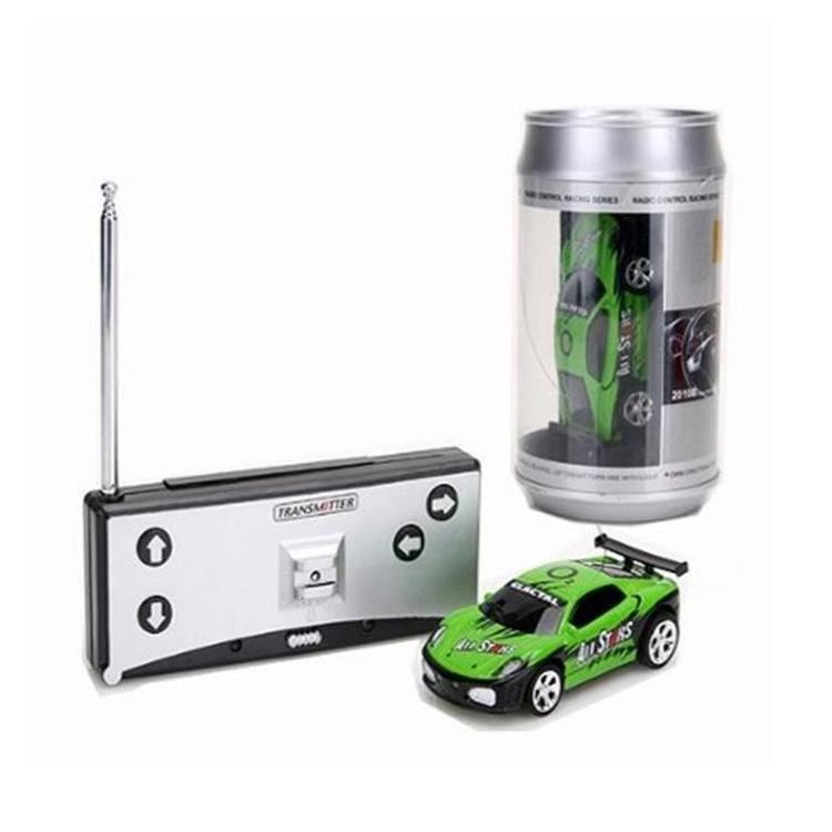 Mini Rc Car with Remote Control - Coke can Design - Blue 12