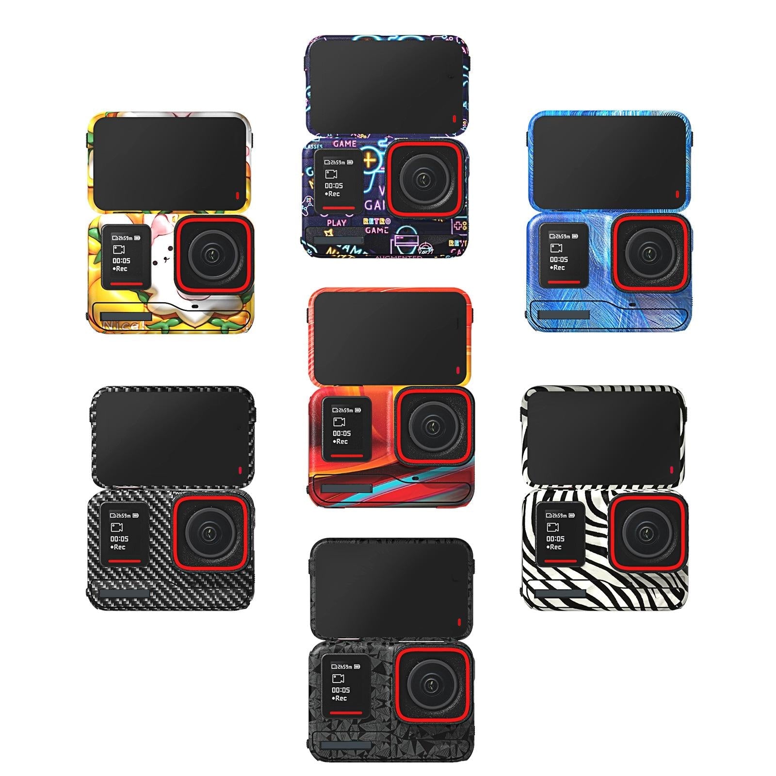 Sports Camera Accessories for Insta360 Ace Pro - Amagisn Body Sticker - Neon 3