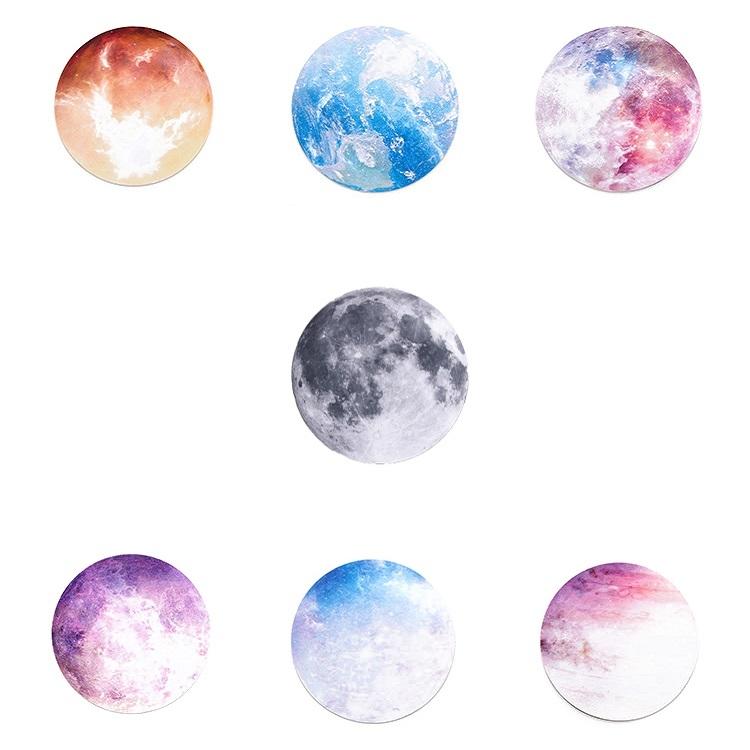 5 Piece Round Rubber Mouse Pad Set - Mars 3