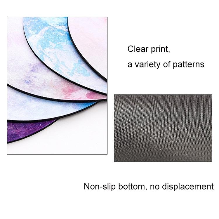 5 Piece Round Rubber Mouse Pad Set - Mars 4