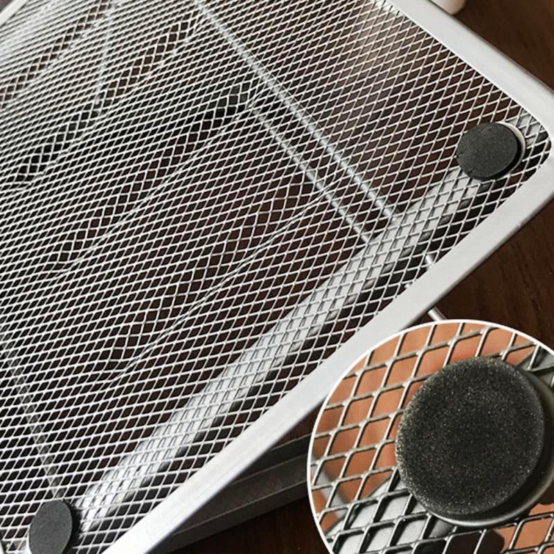 Adjustable Folding Metal Mesh Desktop Cooler - Silver Gray 7