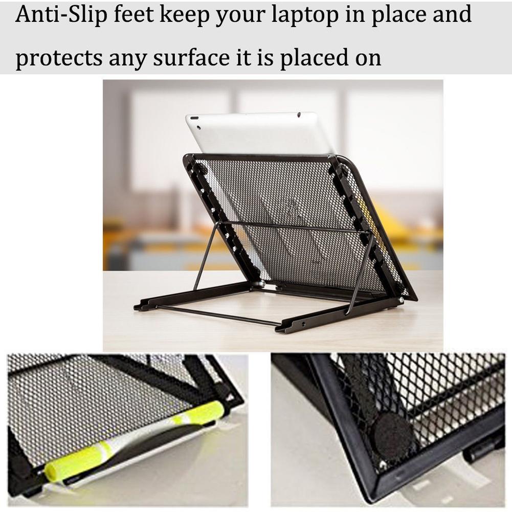 Adjustable Folding Metal Mesh Desktop Cooler - Silver Gray 10