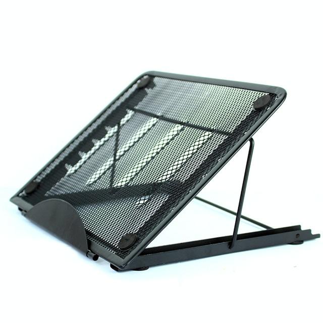 Adjustable Folding Metal Mesh Desktop Cooler - Silver Gray 11
