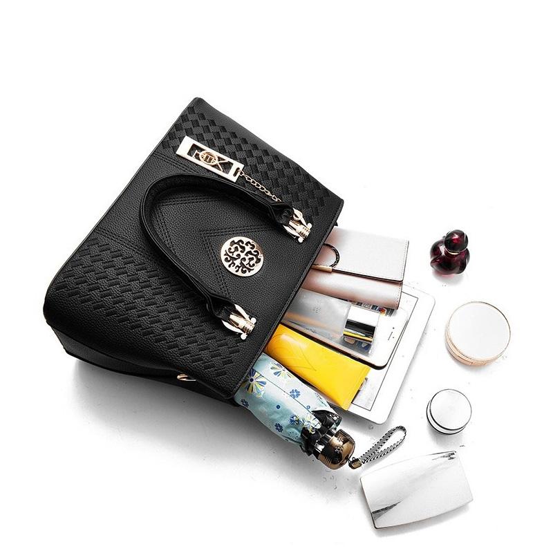 Women Leather Messenger Handbag - Stylish and Functional - Purple 7