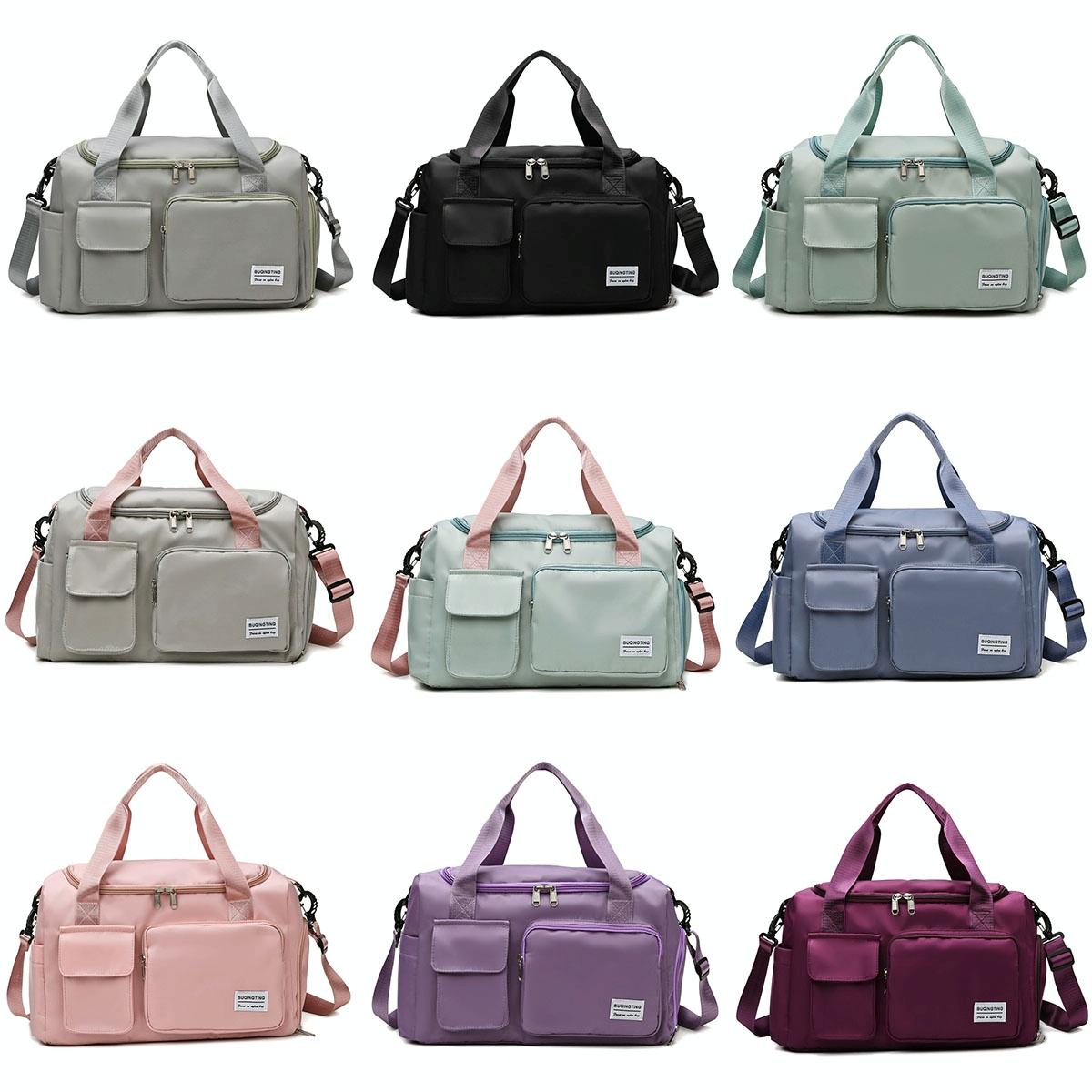 Compact Waterproof Gym Bag for Travel - Size s - Green Pink 3