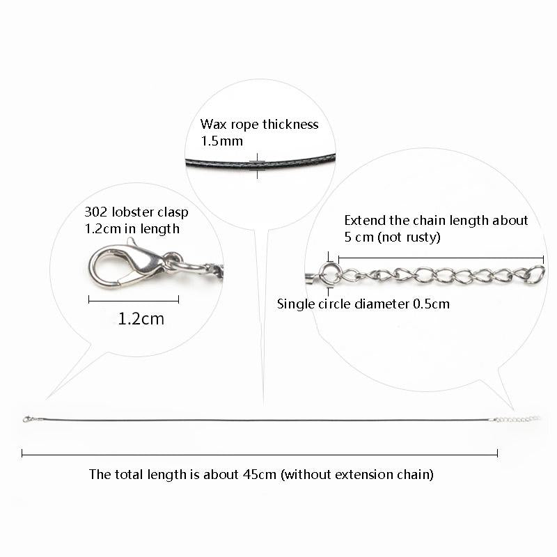 100 Crystal Pendant Necklaces On Rope Elegant Jewelry Lanyards - Black 4