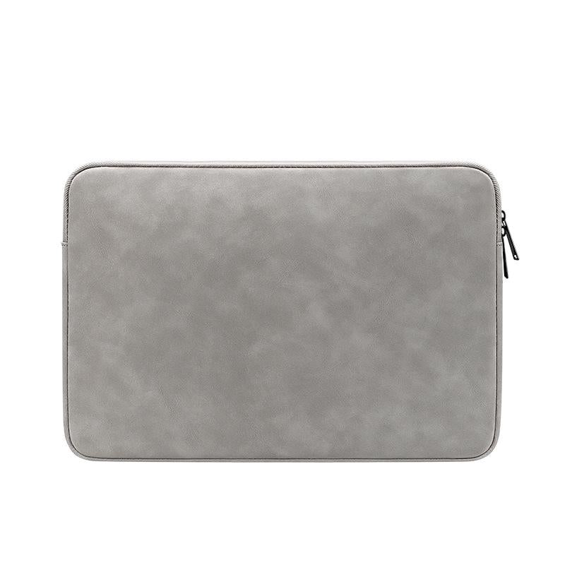 Lightweight Waterproof Lambskin Laptop Sleeve - 13.3 Inches - Gray With Bag 14