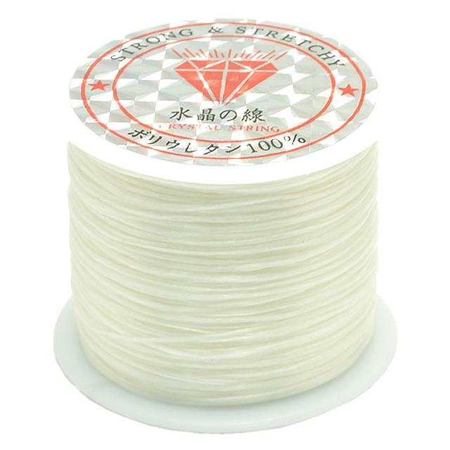 2 Pack 50M 0.5Mm Elastic Cord For Jewelry Making - White 11
