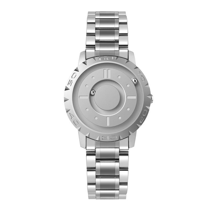 Bezel-free Magnetic Ball Watch - Men Design - Black Net Strip 13