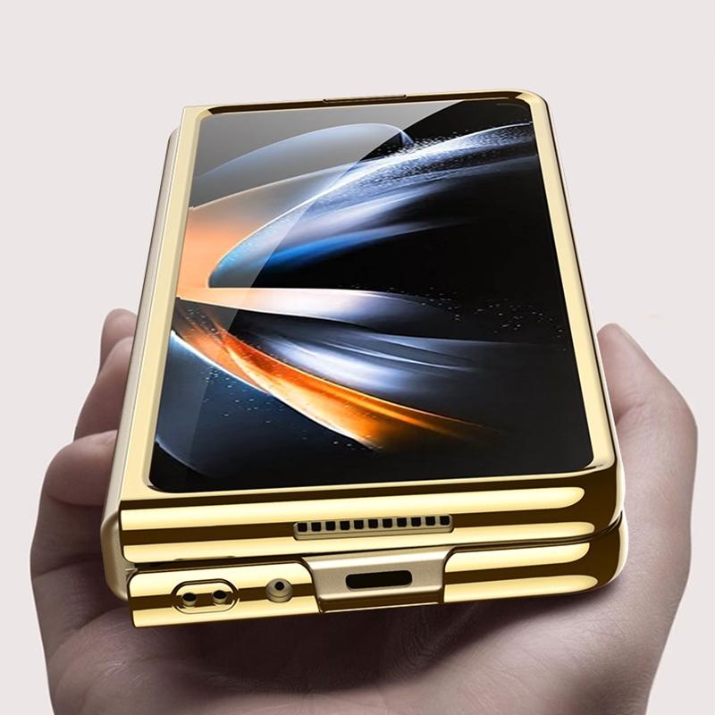 For Samsung Galaxy Z Fold4 5G Electroplated Full Coverage Case - Gold 6