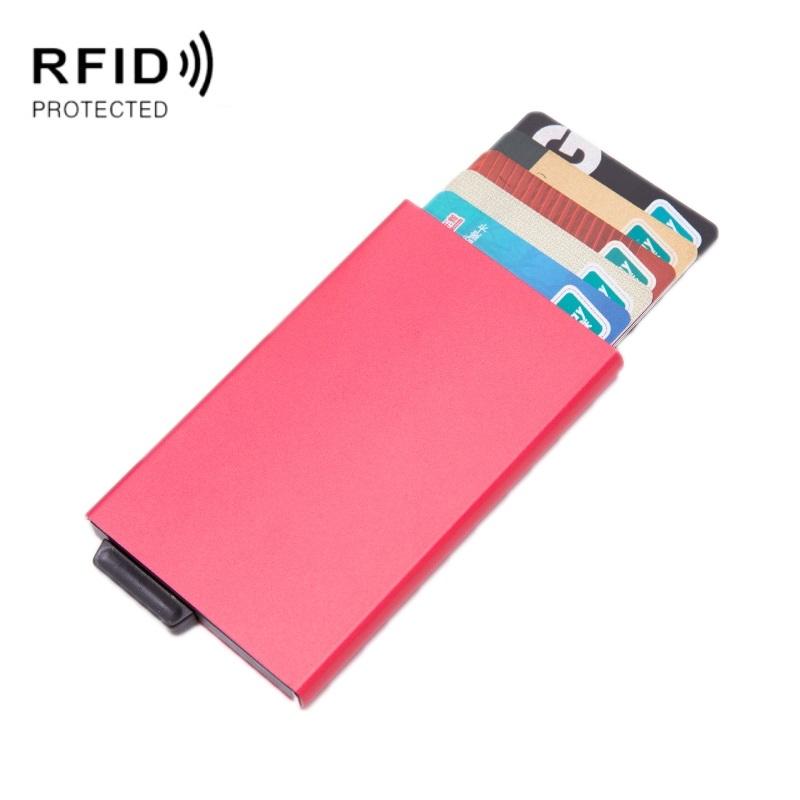 Automatic Eject Rfid Blocking Aluminum Card Wallet - Gray 9