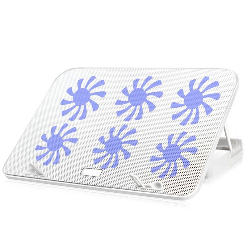 Silent Six-fan Cooling Holder for Notebook Computers - Charm Powder 3