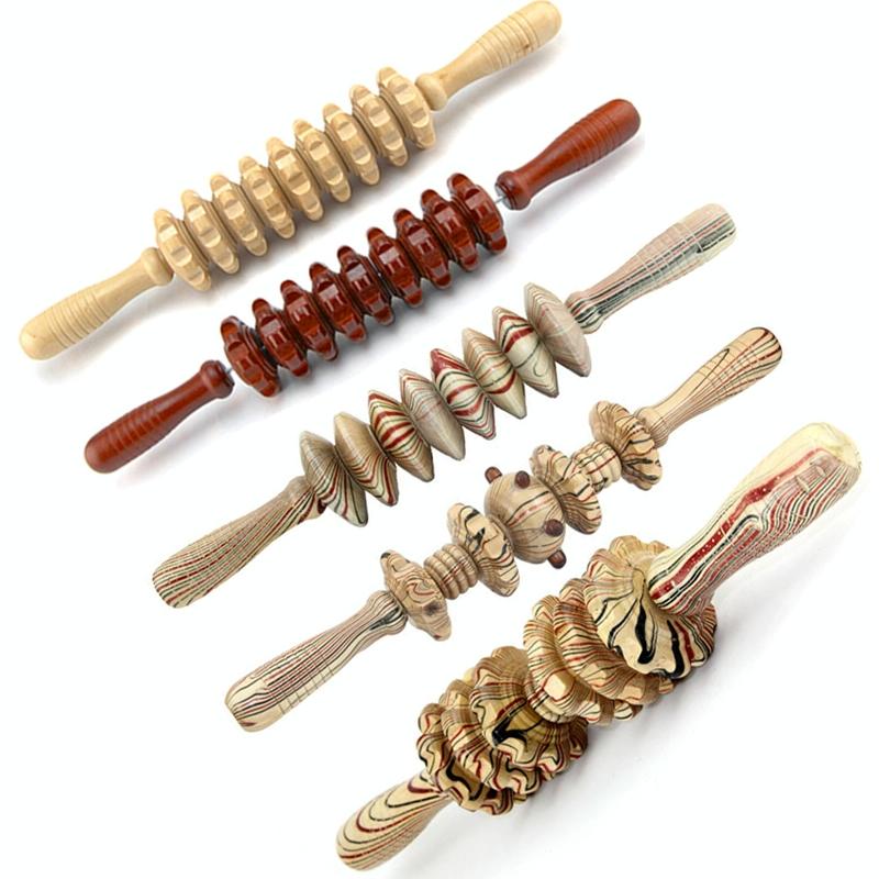 Wooden Abdominal & Leg Roller Massager - 388 Massage Wheel 3