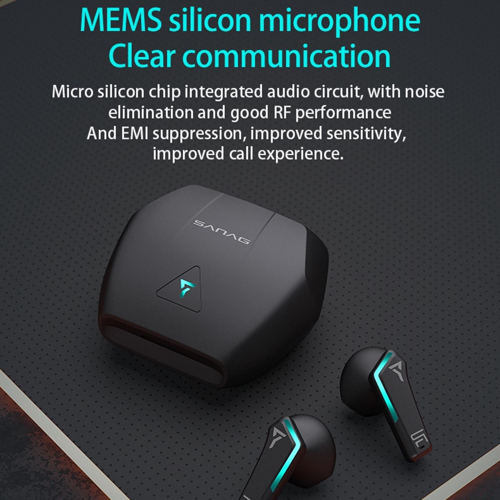 Wireless Bluetooth Gaming Headset with Noise Reduction - Blue 6