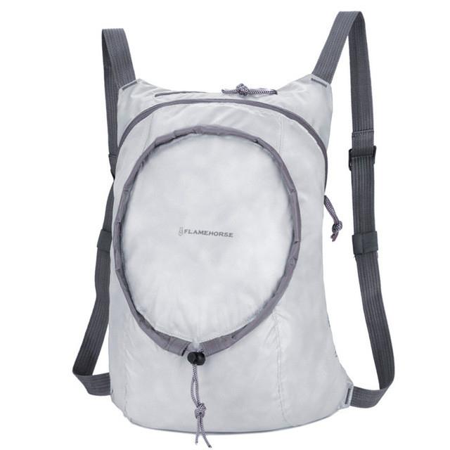 Waterproof Nylon Collapsible Backpack Lightweight Travel Bag For Women And Men - White 4