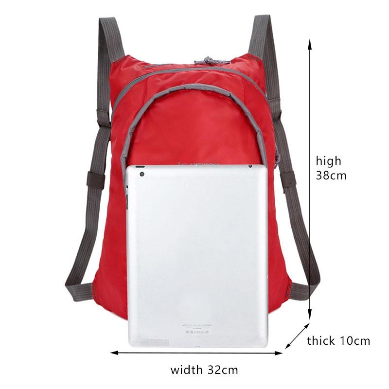 Waterproof Nylon Collapsible Backpack Lightweight Travel Bag For Women And Men - White 8