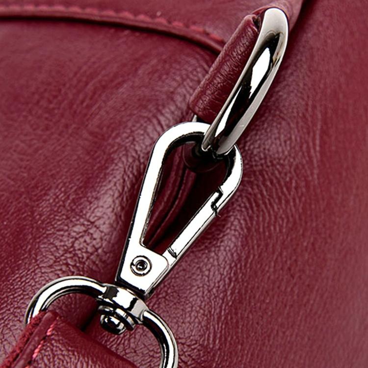 Women Leather Backpack - Secure & Stylish - Wine Red 7