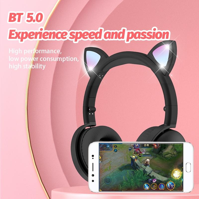 7.1 Surround Sound Cat Ear Gaming Headset With Mic - Red 5