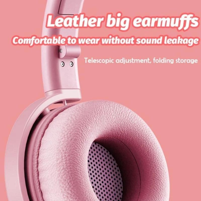 7.1 Surround Sound Cat Ear Gaming Headset With Mic - Red 8