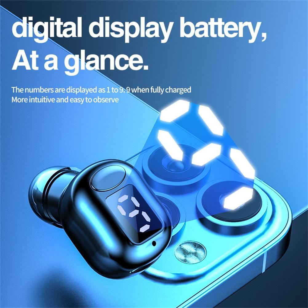 Mini Bluetooth Earphones with M5 Digital Display - Green 4