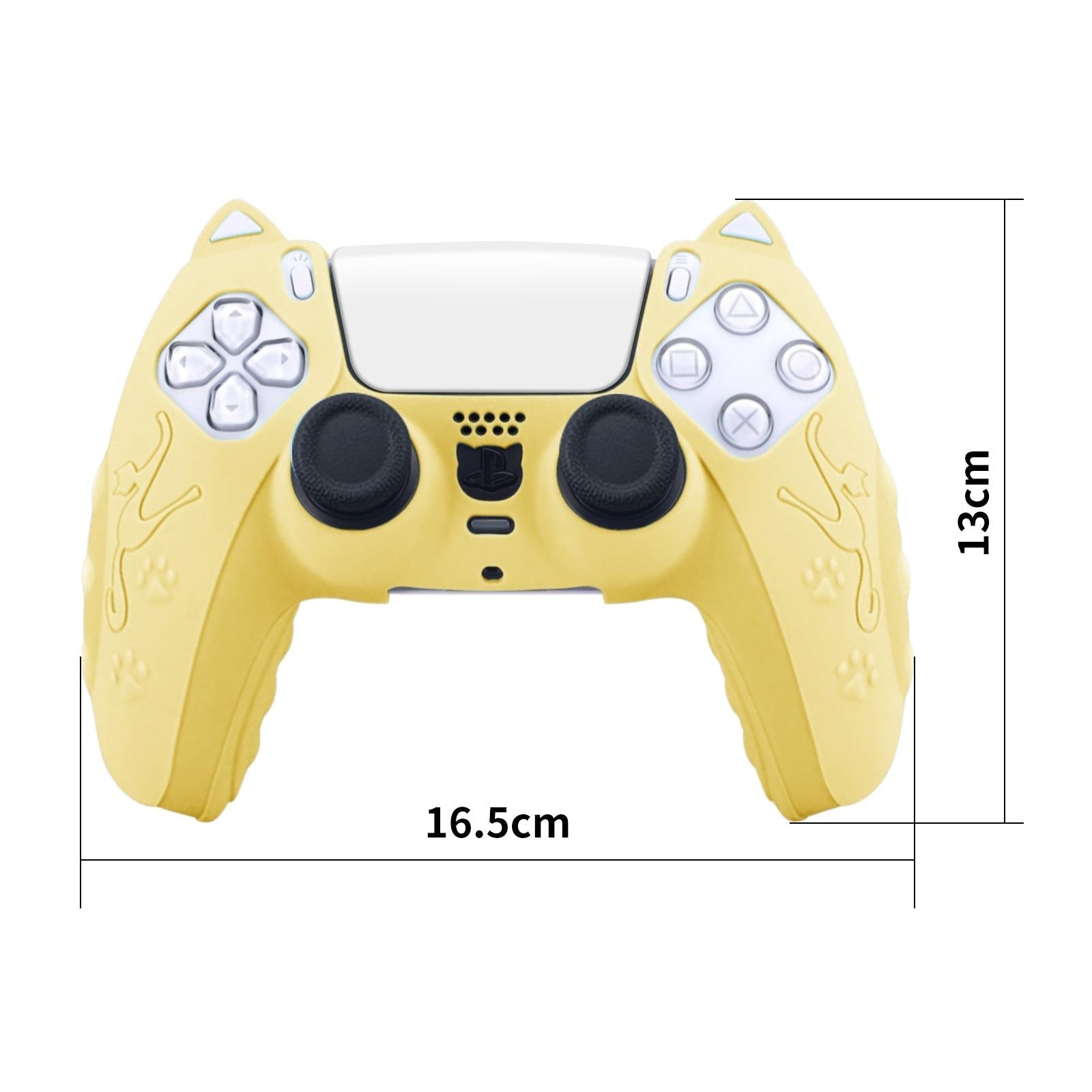 Silicone Cat Ear Gamepad Cover for Sony Ps5 - White 3