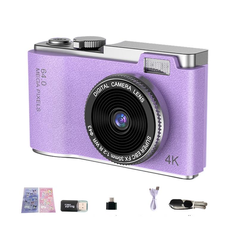Retro Kids Camera With Dual-Lens 4K Hd Ccd - 2.4 Inch - Pink 10