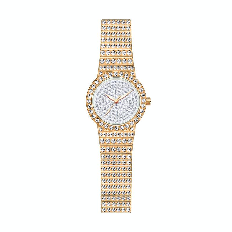 Starry Diamond Chain Women Wrist Watch - Silver Scale Surface 10