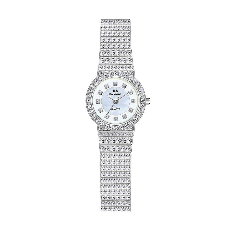 Starry Diamond Chain Women Wrist Watch - Silver Scale Surface 13