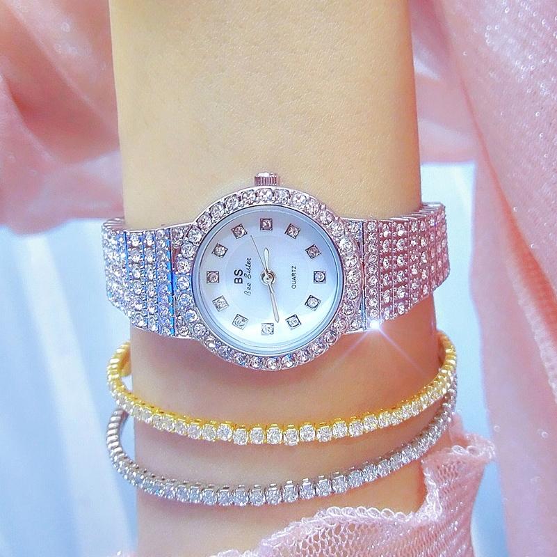 Starry Diamond Chain Women Wrist Watch - Silver Scale Surface 14