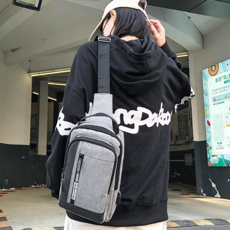 Men Crossbody Bag For Outdoor Sports Leisure - 2-Black 8