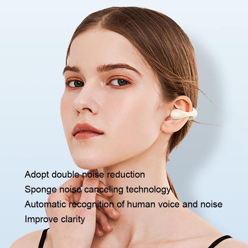 Mini Bone Conduction Bluetooth Earphone for Running and Sports - Pink 3
