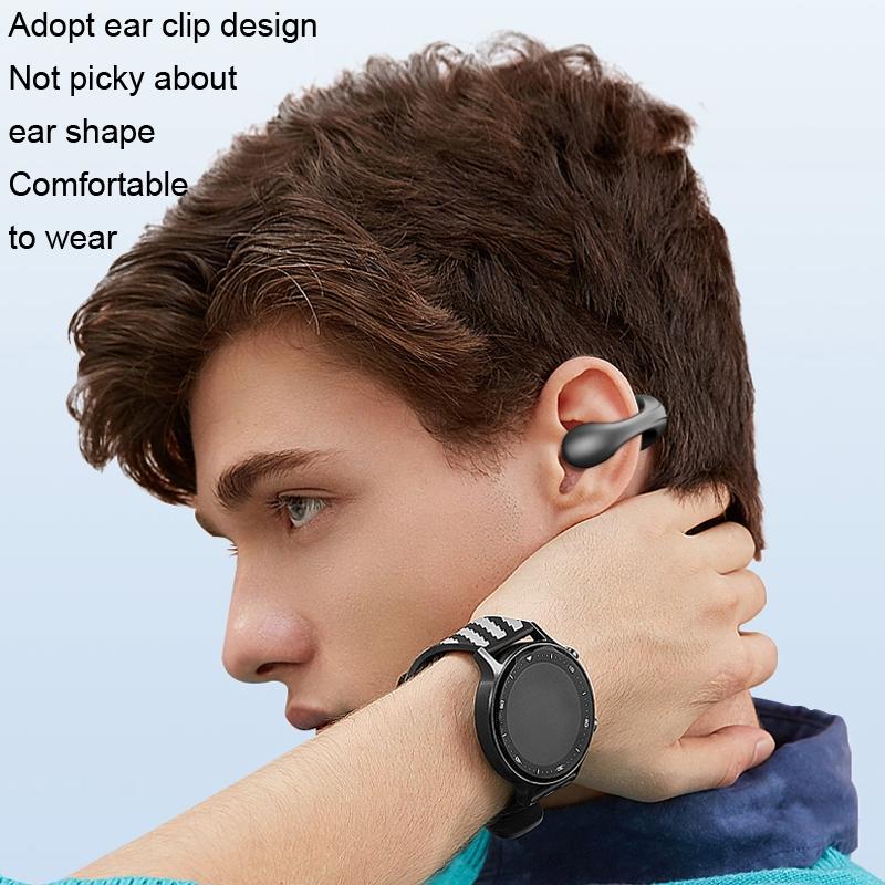 Mini Bone Conduction Bluetooth Earphone for Running and Sports - Pink 4