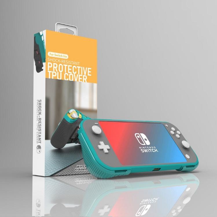 Protective Shell for Switch Lite with Game Card Box and Grip - Pure Green 9