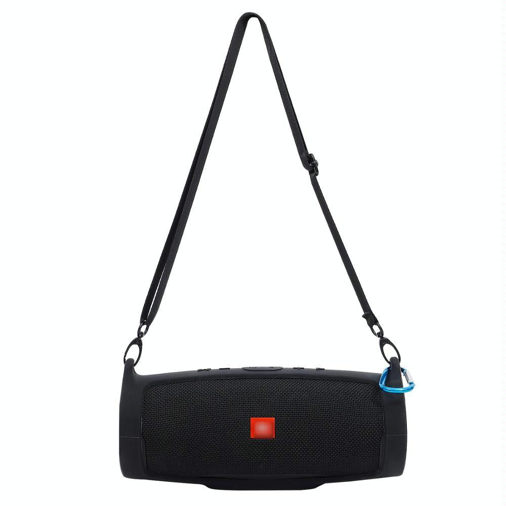 Jbl Charge 4 Speaker Cover with Strap & Carabiner - Portable Silicone Protection - Silver Gray 6