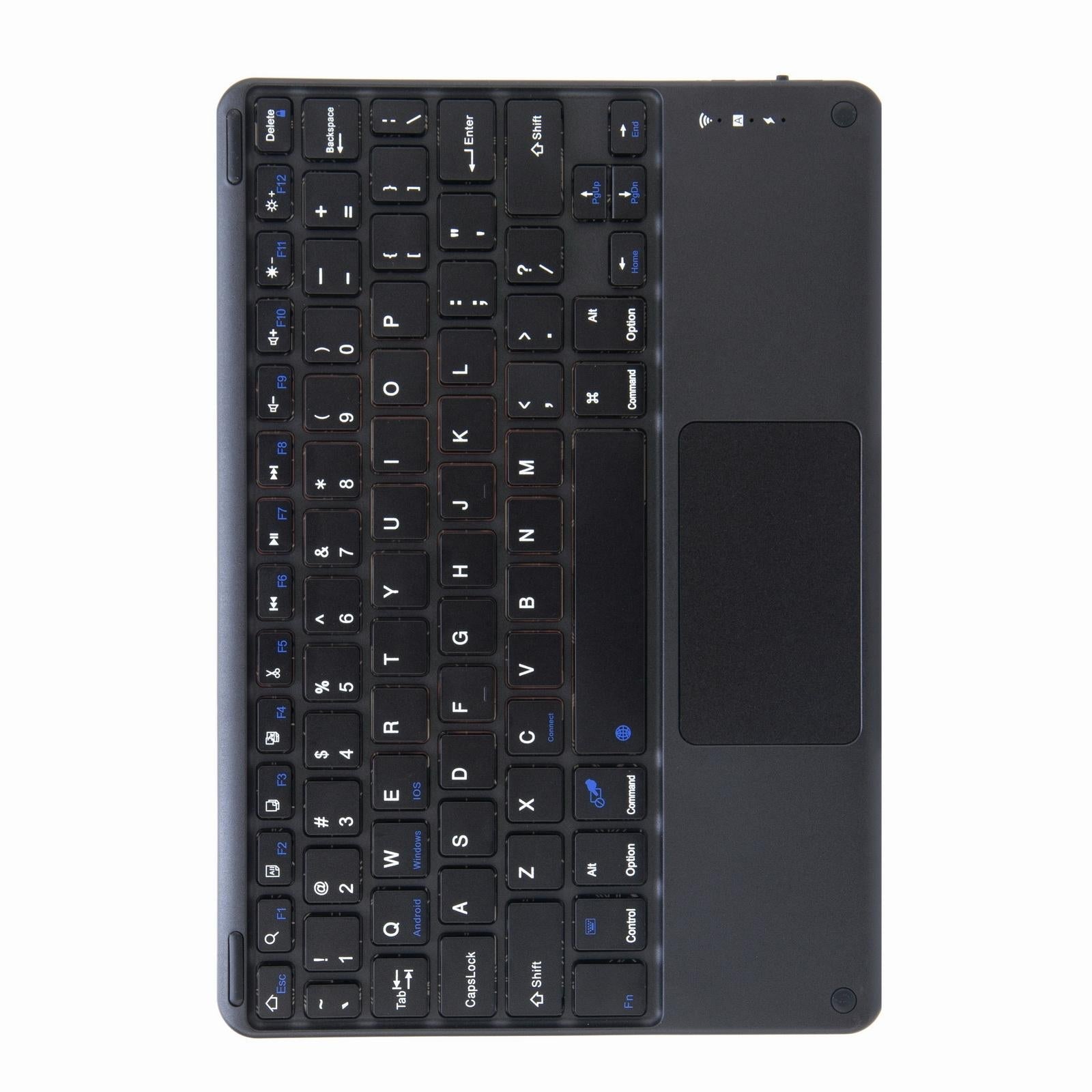 Bluetooth Keyboard Leather Case For Ipad 9.7 2018 / 2017 With Three-Fold Holder - Pink Blue 4