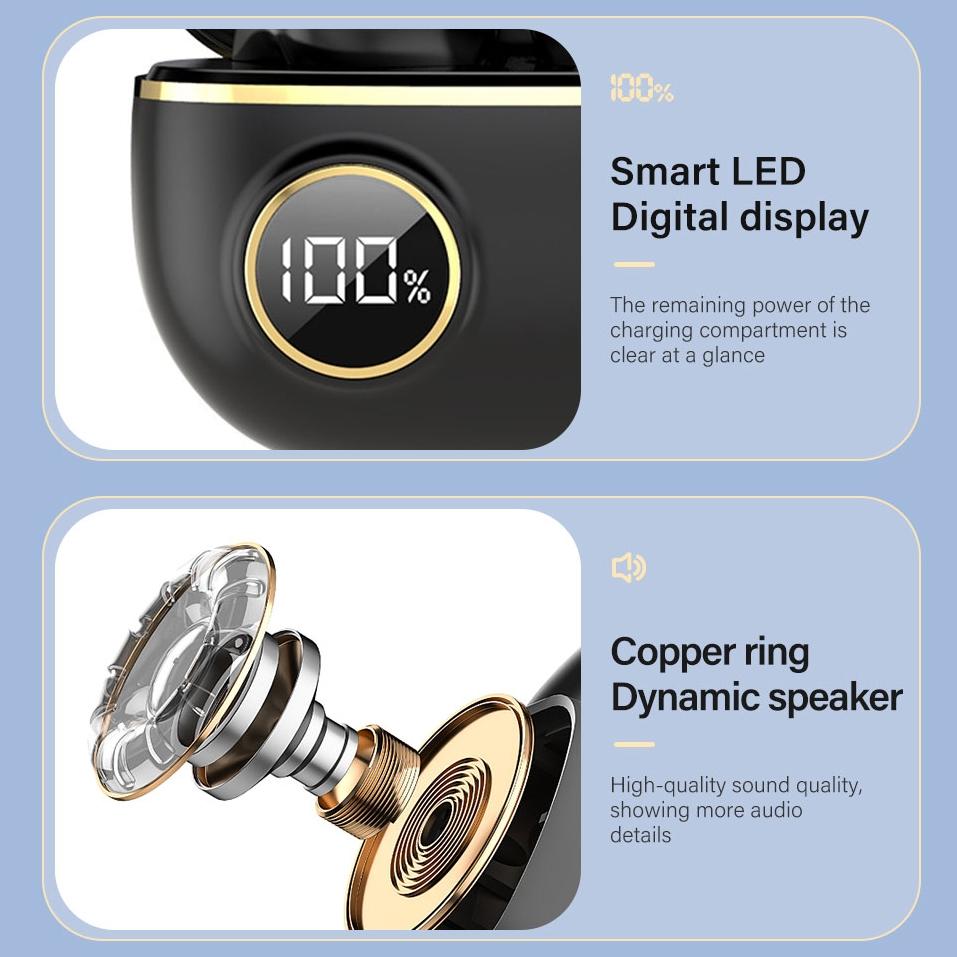 Waterproof 9d Stereo Bluetooth Earphones with Charging Case - Red 10