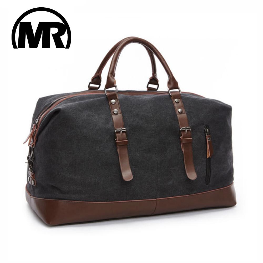 Men Leather Duffel Bag for Carry-on Travel - Gray 11