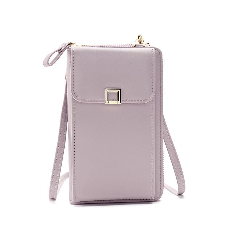 Women Cross Body Phone Purse With Long Strap - Apricot 14