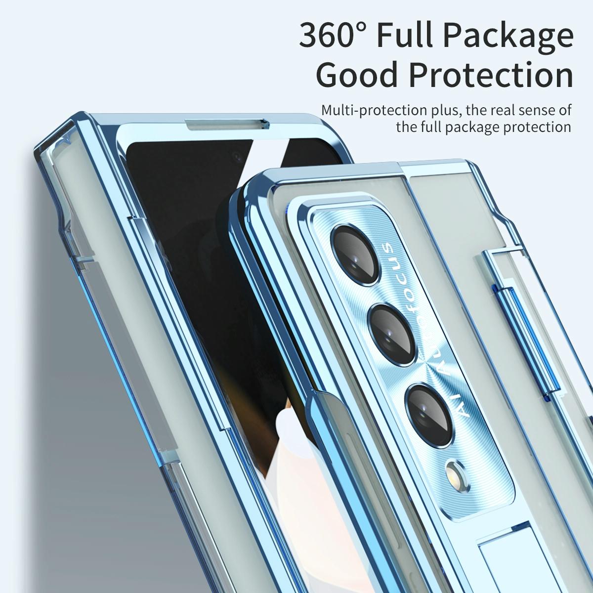 For Samsung Galaxy Z Fold4 5G Phantom Series Folding Case - Blue 4